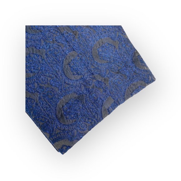 St John Collection ᪥ Luxe Metallic Brocade Dress Pants ᪥ Cobalt Blue ᪥ 12 Large - Picture 6 of 15